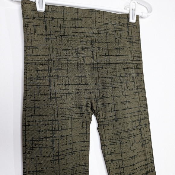 Spanx green black stretchy pull on leggings M - Picture 5 of 9